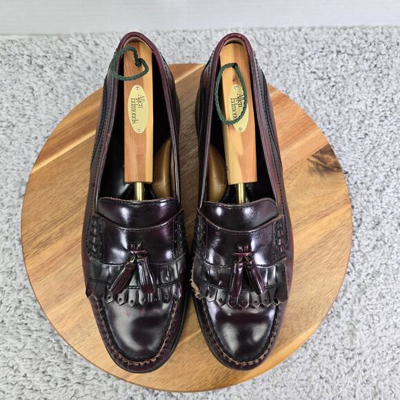 G.H. Bass & Co Weejuns Mens 11M Barnett Oxblood Leather Kiltie Tassel Loafer main image 14